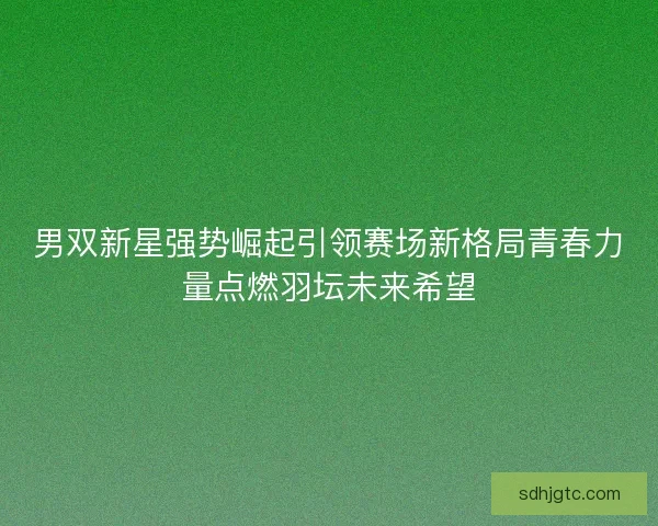 男双新星强势崛起引领赛场新格局青春力量点燃羽坛未来希望