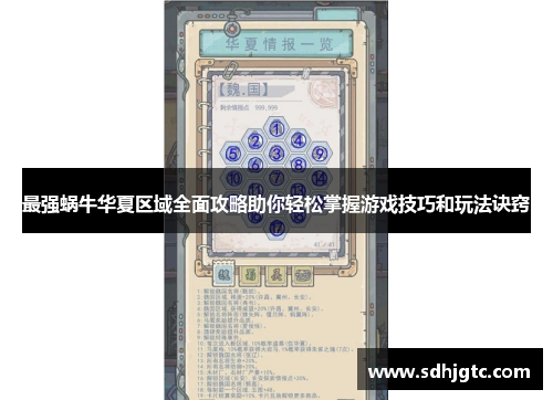 最强蜗牛华夏区域全面攻略助你轻松掌握游戏技巧和玩法诀窍